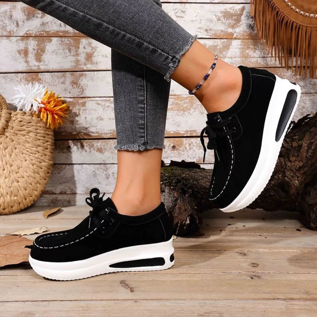 Round Toe Platform Sneakers