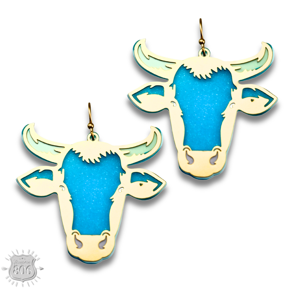 Acrylic steer head earring, last call