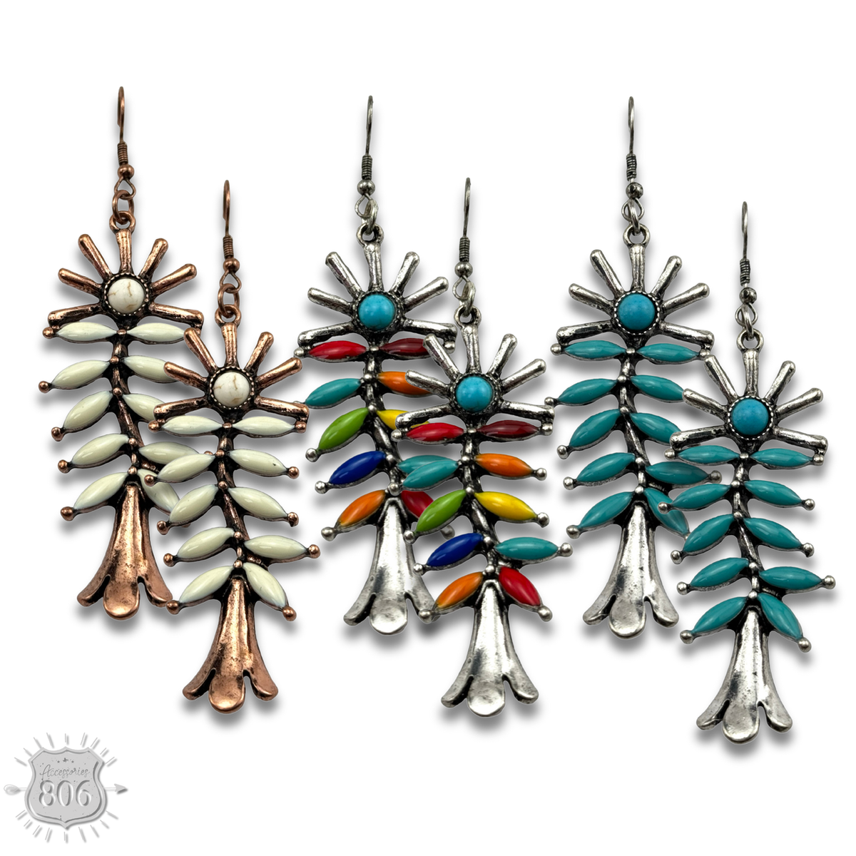 Southwest flower earring - LC