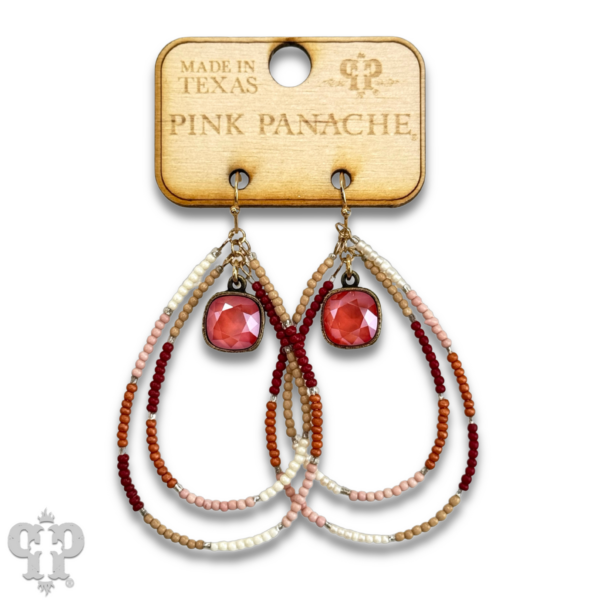 Double seed bead teardrop with crystals from Swarovski® - last call