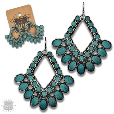 Turquoise color chandelier style earring