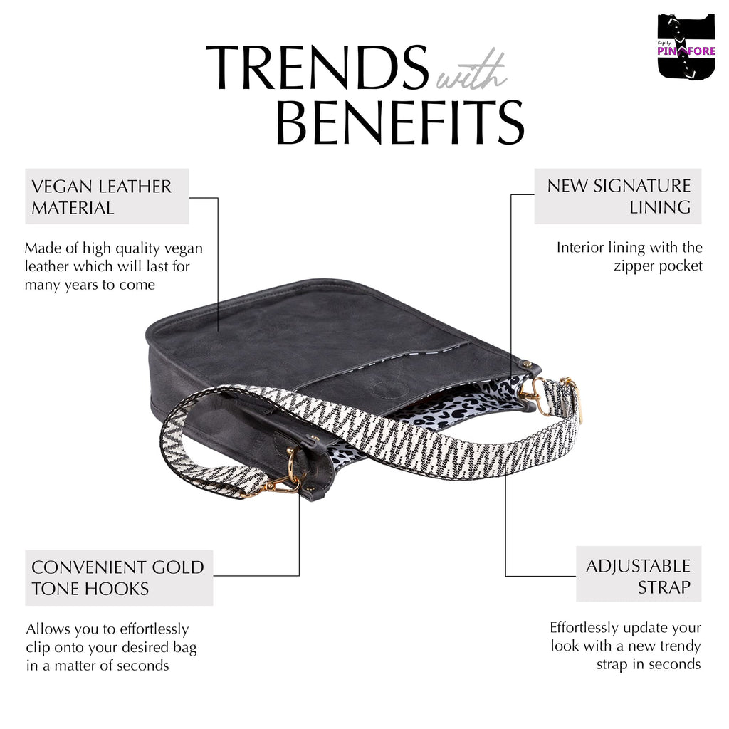Buy 1, Get 1 FREE Vegan Leather Crossbody Bag w/ Interchangeable Strap — 7 Colors — Buy 1, Get 1 FREE