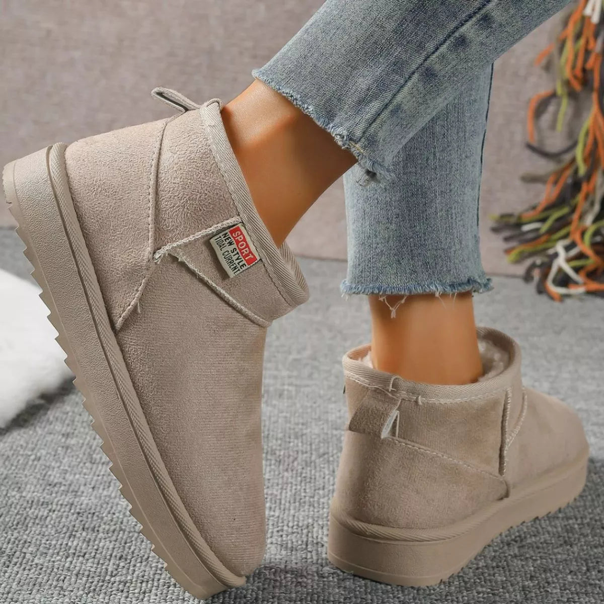 Round Toe Platform Boots
