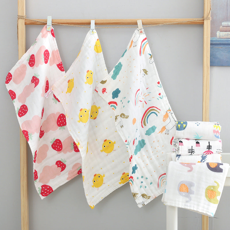 Muslin Burp Cloths Cotton 20x10inch 25x50cm Hand Washcloths For Baby, Super Soft And Absorbent 6 Layers Baby Burping Cloth For Boys Girls 6 Pack
