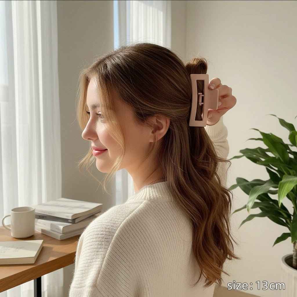 Large Hair Claw Clips – 3 Pack Matte Grip for Curly or Straight Hair