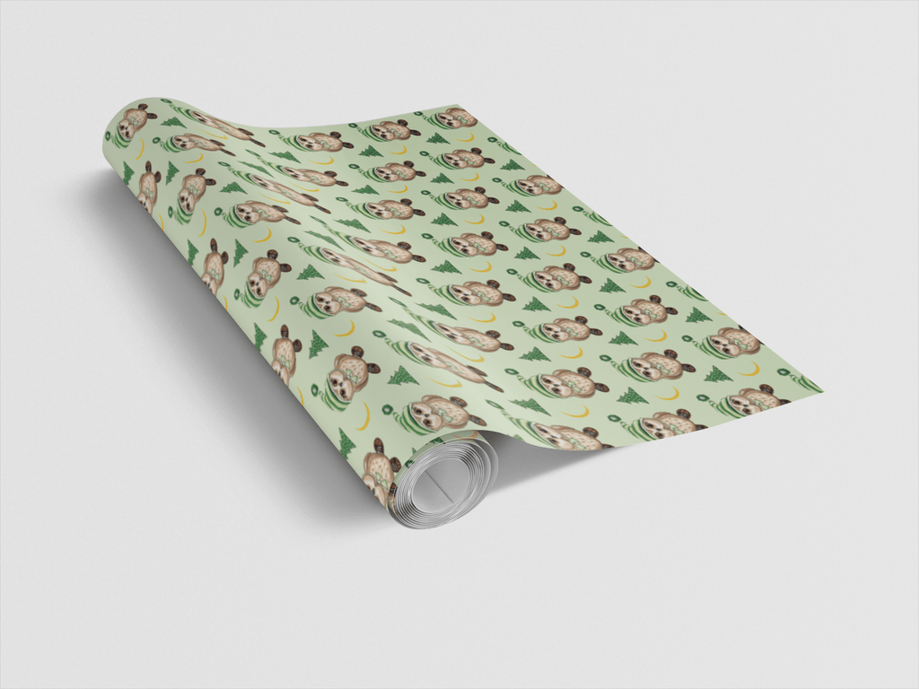 Snowshoe Owl Wrapping Paper | Michelle Gilsey | Artist Corner