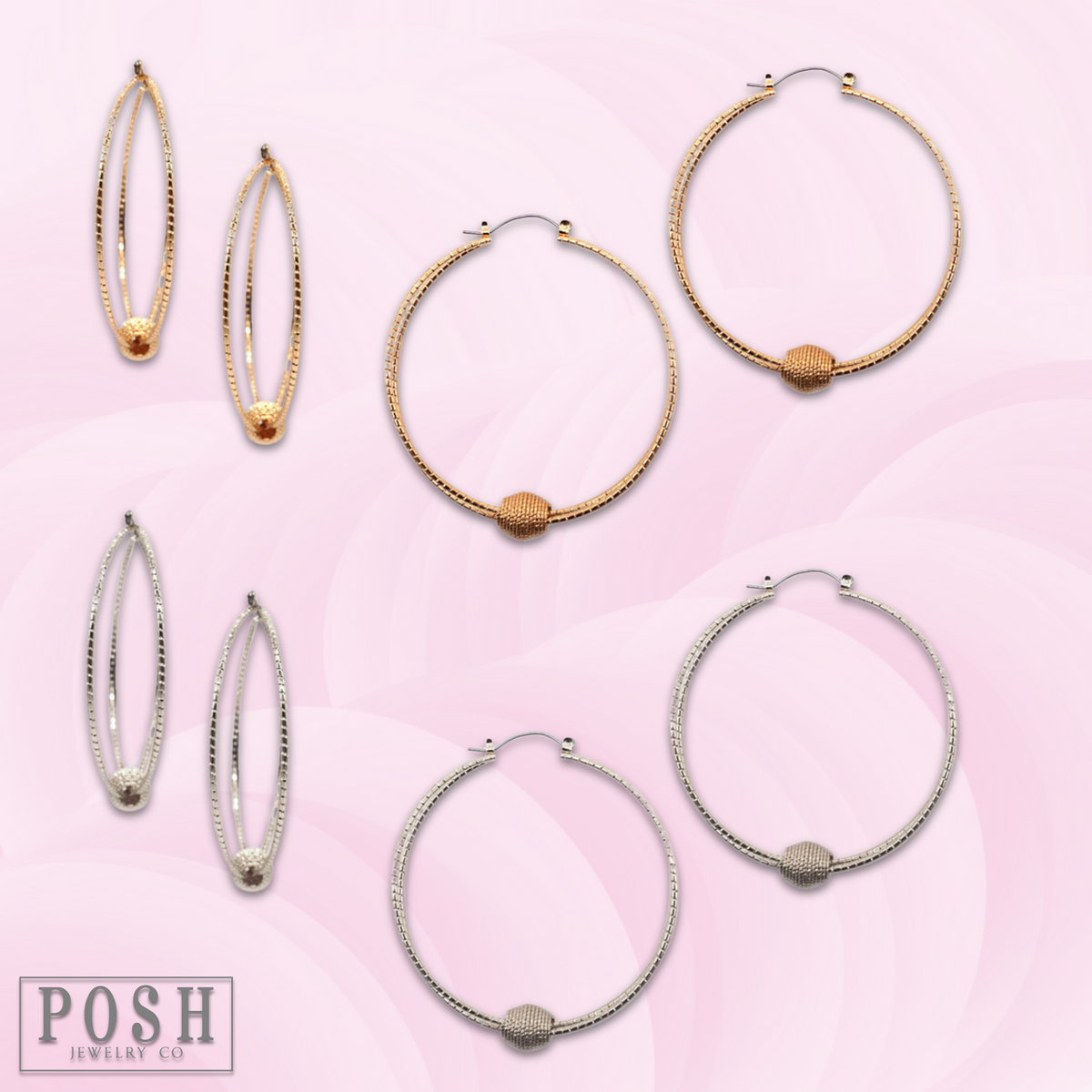 Textured circle and floating charm earring, last call