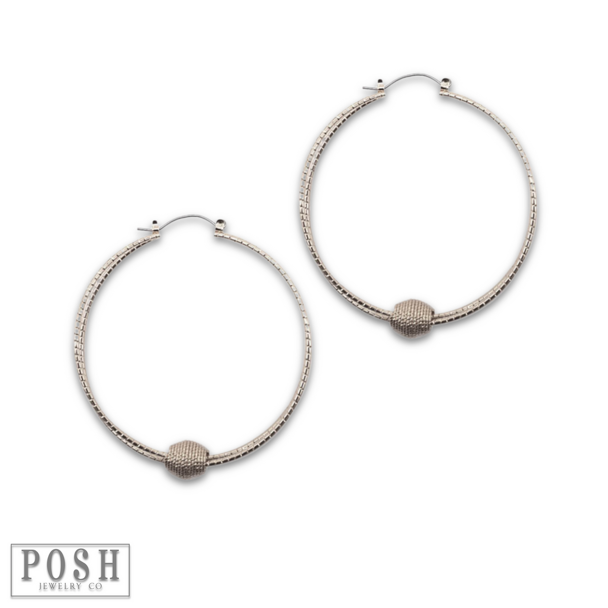 Textured circle and floating charm earring, last call