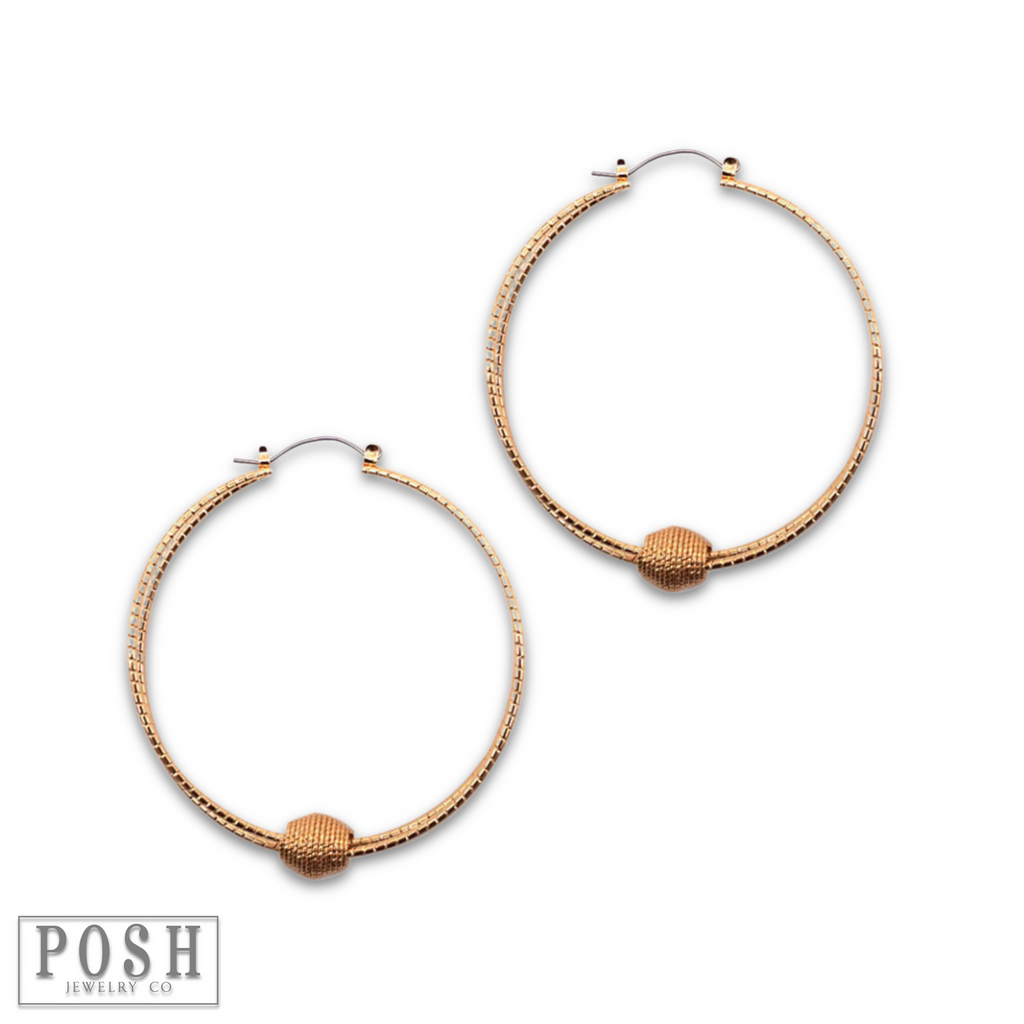 Textured circle and floating charm earring, last call