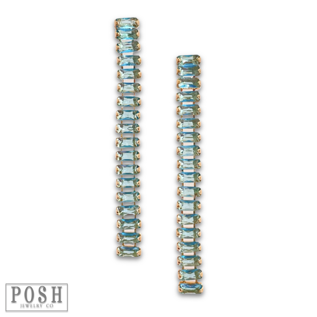 Rhinestone tennis earring