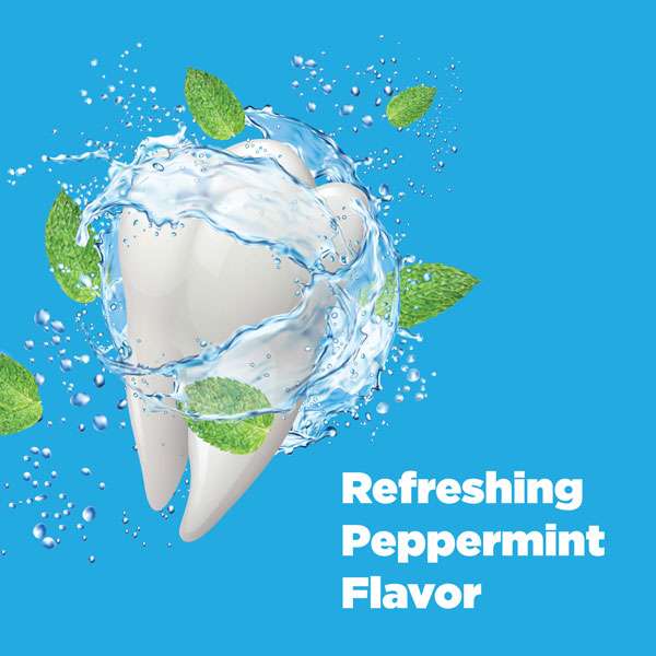 CHOMP Peppermint Toothpaste Tablets with NHAP Refills with Flossing Toothbrush