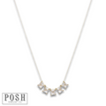 Rhinestone squares necklace - LC