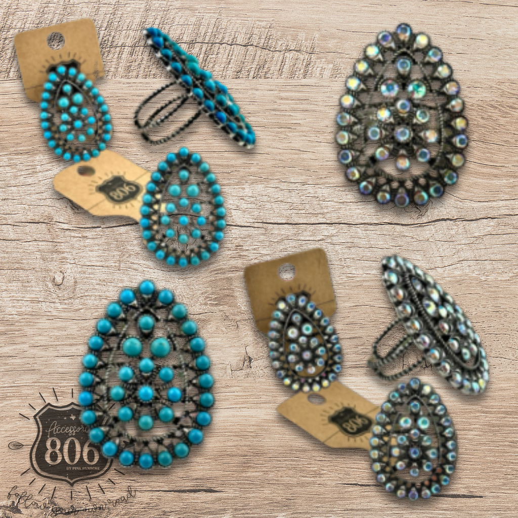 Statement teardrop adjustable ring