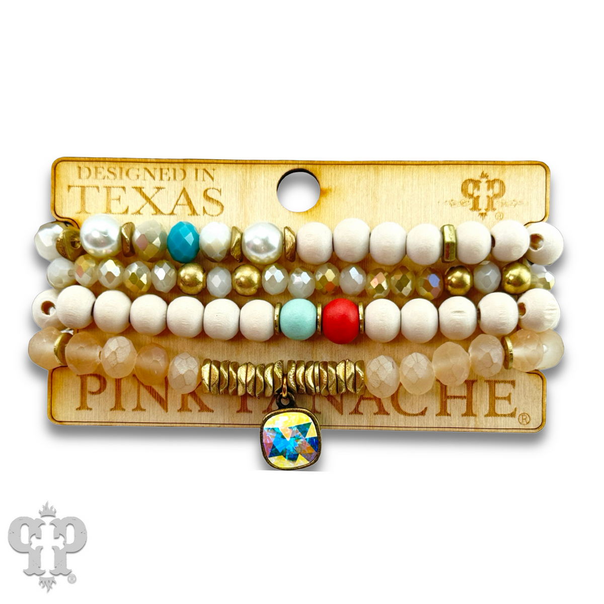 Colorful & White Crystal Bracelet Set
