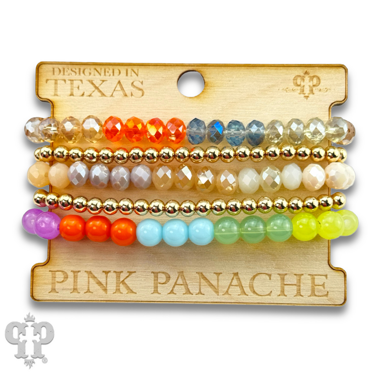 Colorful & Gold Bead Bracelet Set