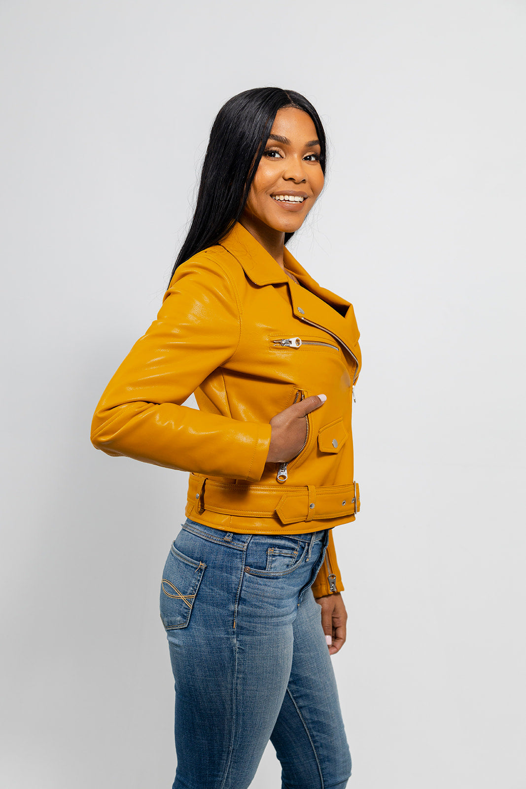 Remy Women's Faux Leather Moto Jacket