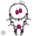 Rhinestone squash blossom necklace set - LC