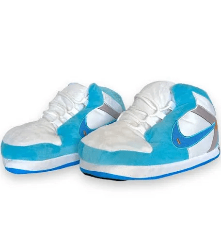 Light Blue & White Sneaker Slippers