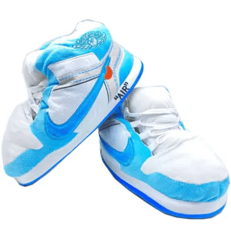 Light Blue & White Sneaker Slippers