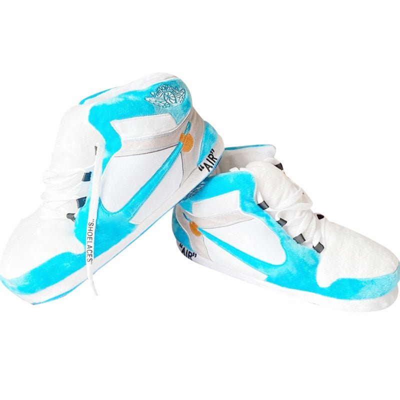 Light Blue & White Sneaker Slippers