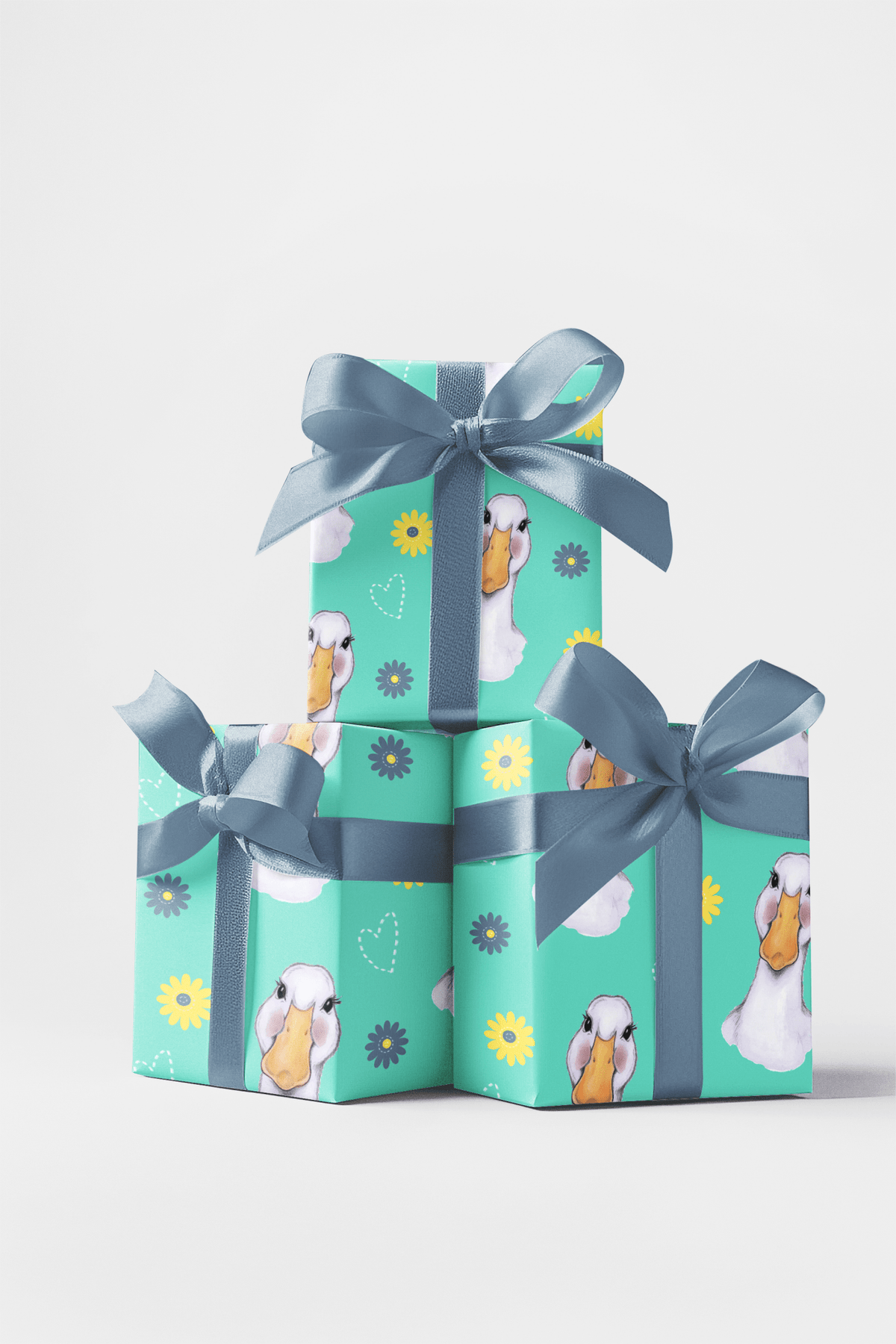 Duck Duck Daisy Wrapping Paper | Michelle Gilsey | Artist Corner